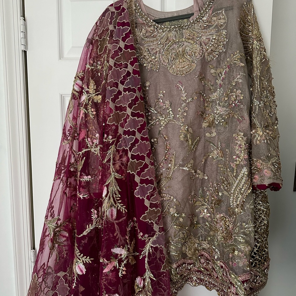 Pakistani/ Indian Designer Heavy Embroidered 4  Piece